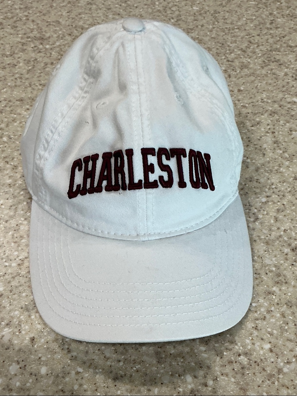 White Charleston Embroidered Baseball Cap